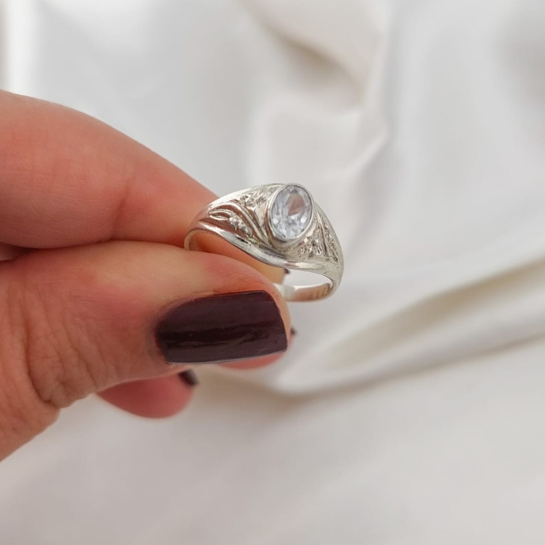 Anillo Graduación Liso Plata 925 25157