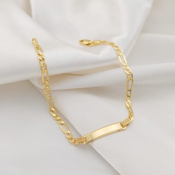 Pulsera Placa 14cm/2.5mm Oro 10k 26051