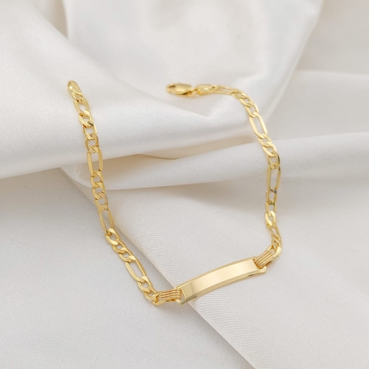 Pulsera Placa 14cm/2.5mm Oro 10k 26051
