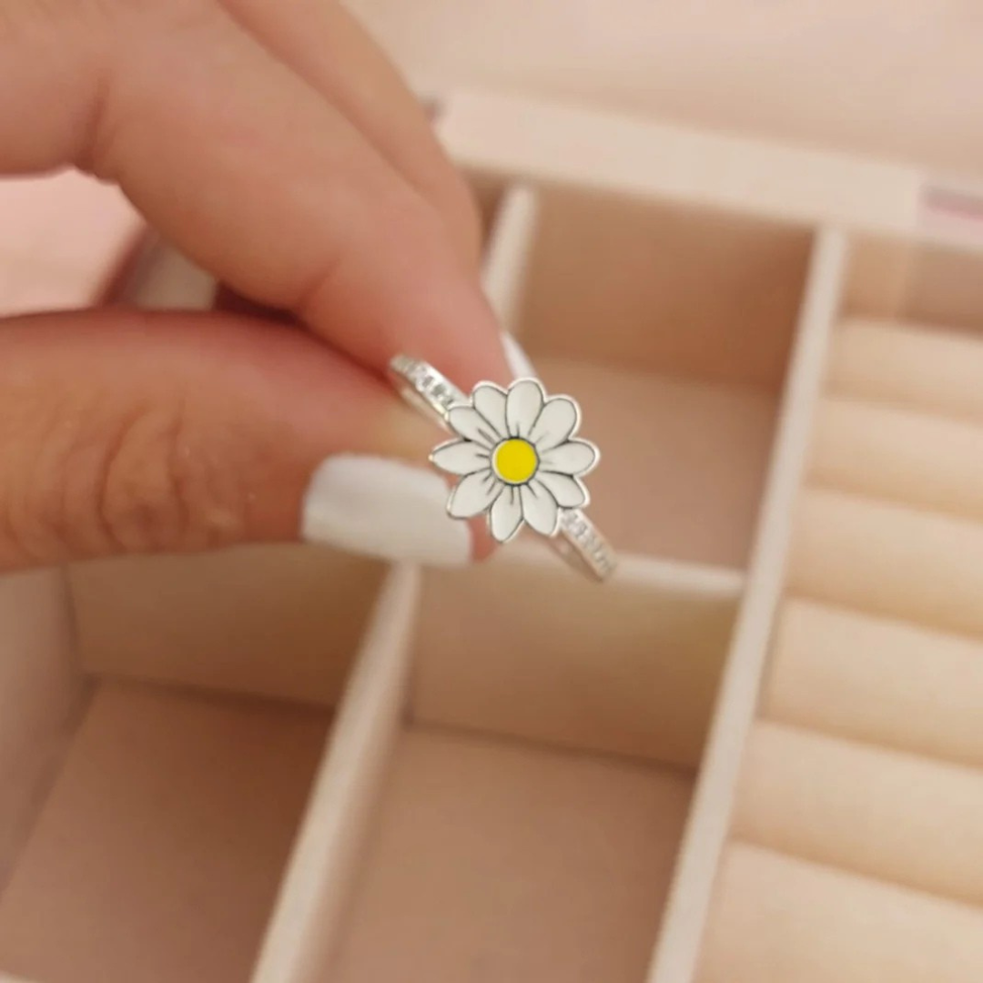 Anillo Girando Girasol Dama Plata 925 26457