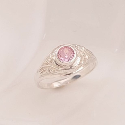Anillo Graduación Kínder Piedra CZ 3mm Plata 925 25156