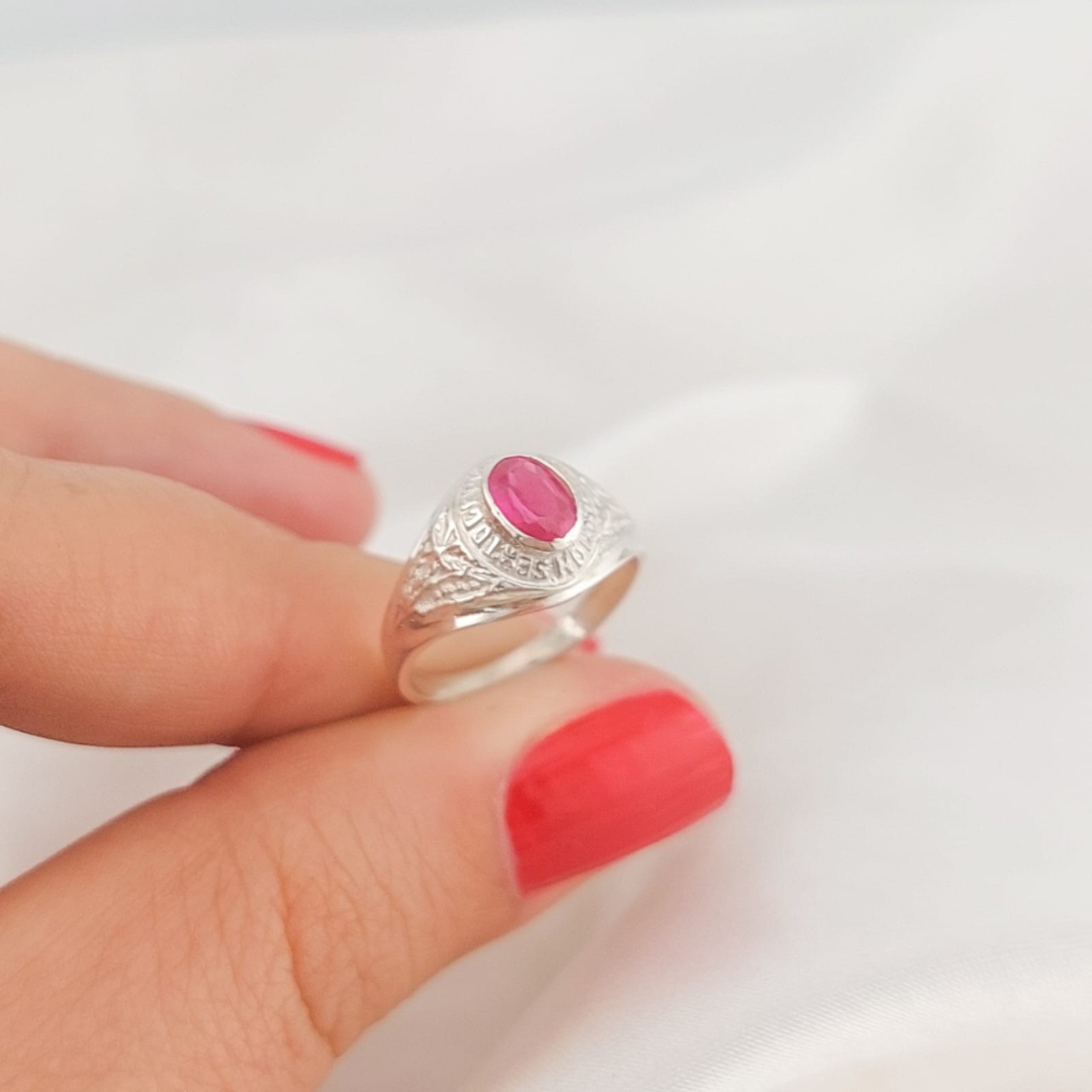 Anillo Graduación Sexto Plata 925 25140