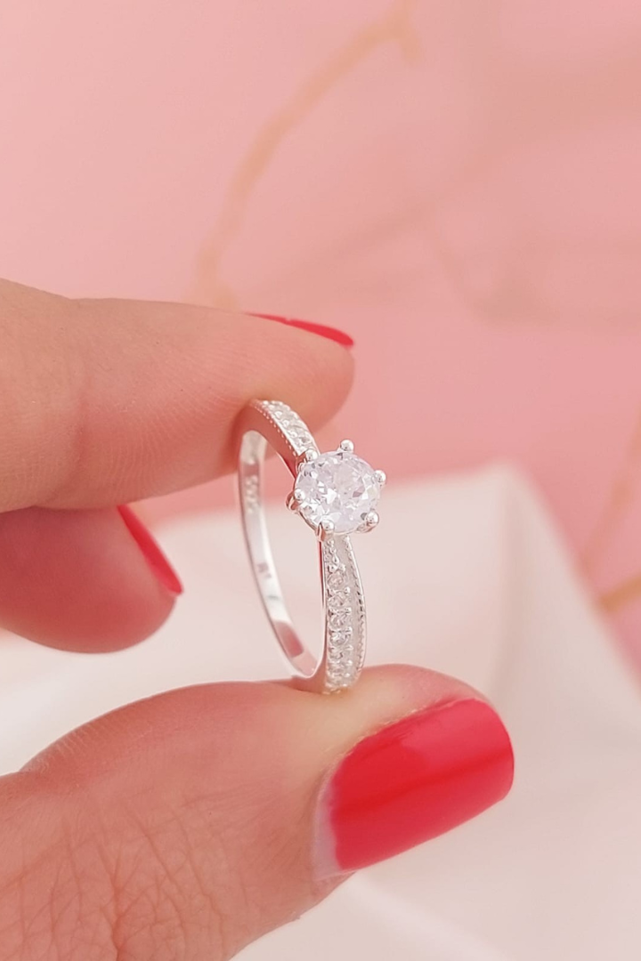 Anillo Compromiso Plata 925 25657