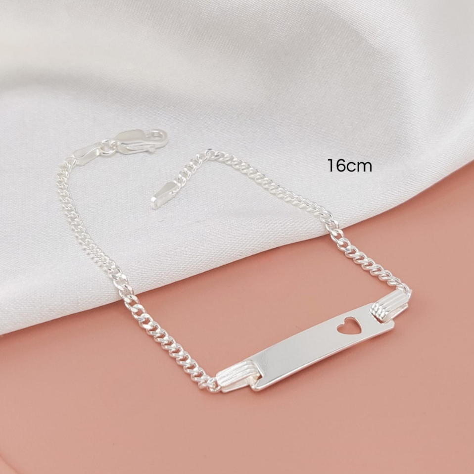 Pulsera Placa 16cm Plata 925 25465