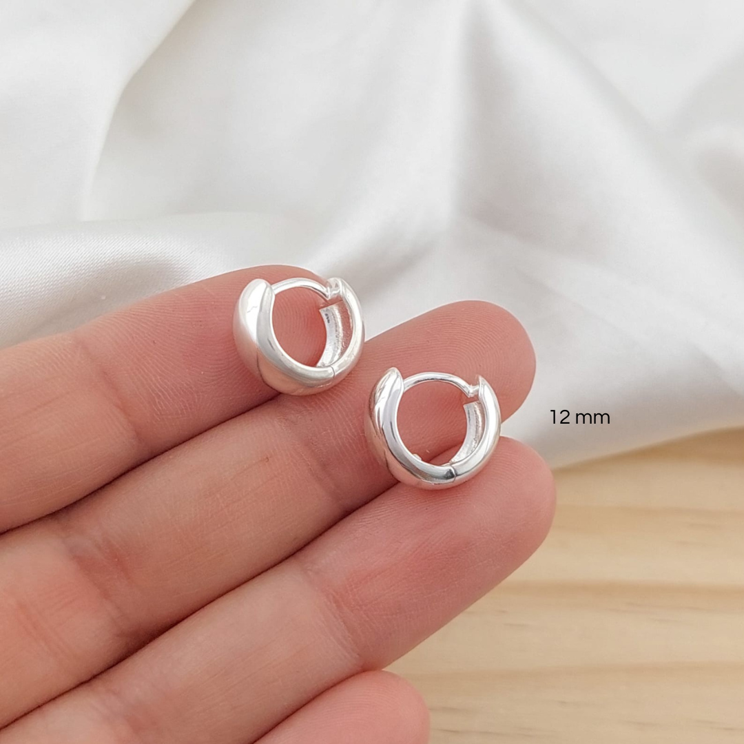 Huggies 12mm 3.4gr Plata 925 25481