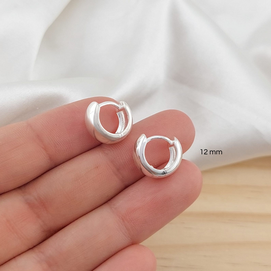 Huggies 12mm 3.4gr Plata 925 25481