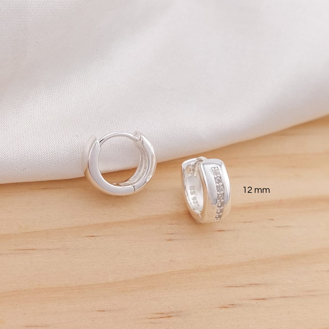 Huggies 12mm 3.0gr Plata 925 25480