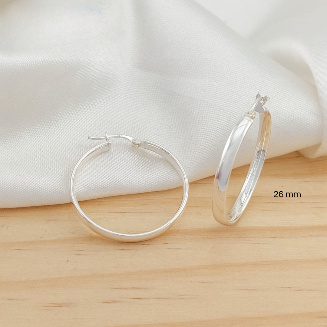 Argollas 26mm 2.0gr Plata 925 25483