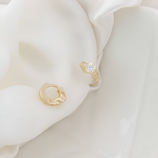 Argollas 8mm Oro 10k Italia 26062