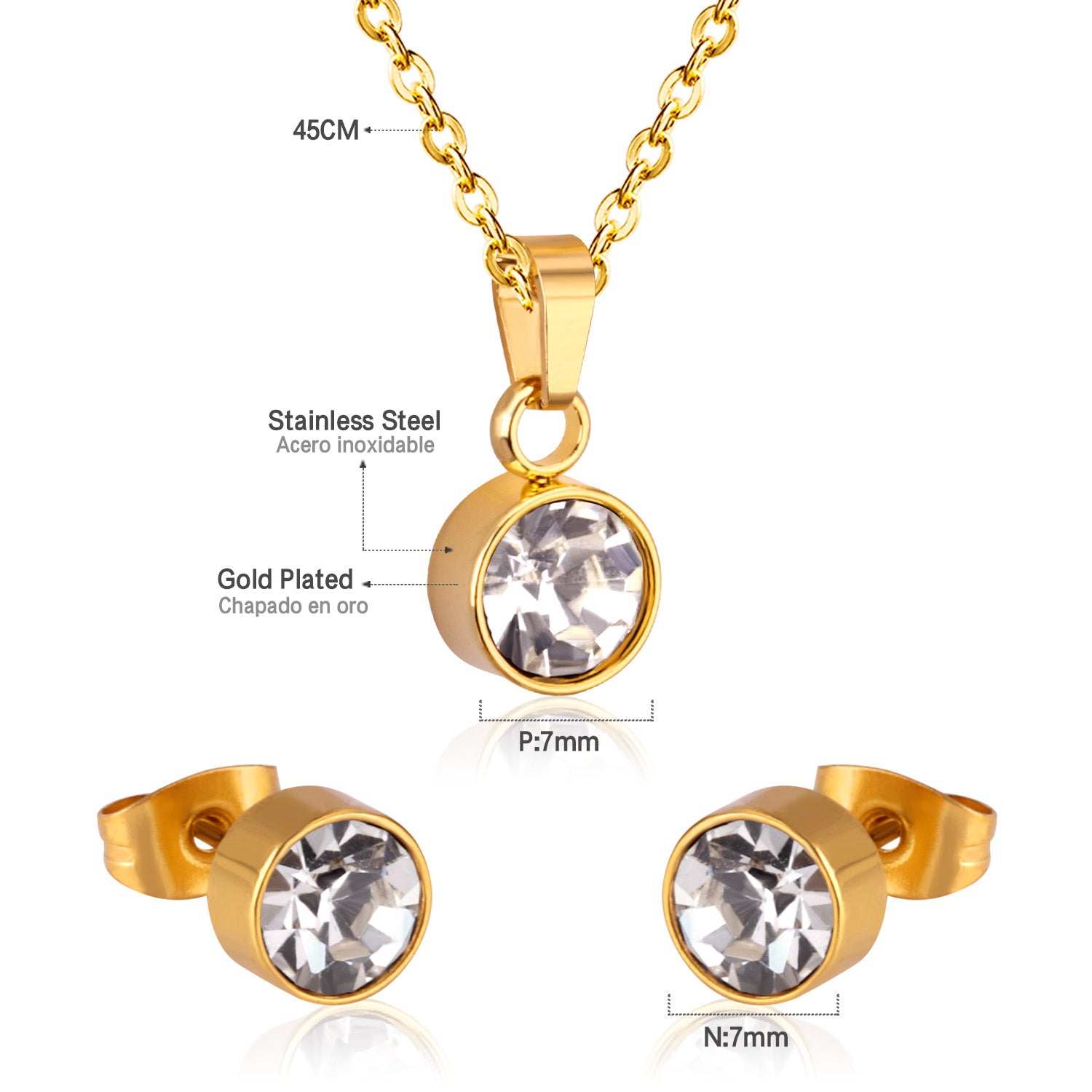 Juego Dama Acero 25704