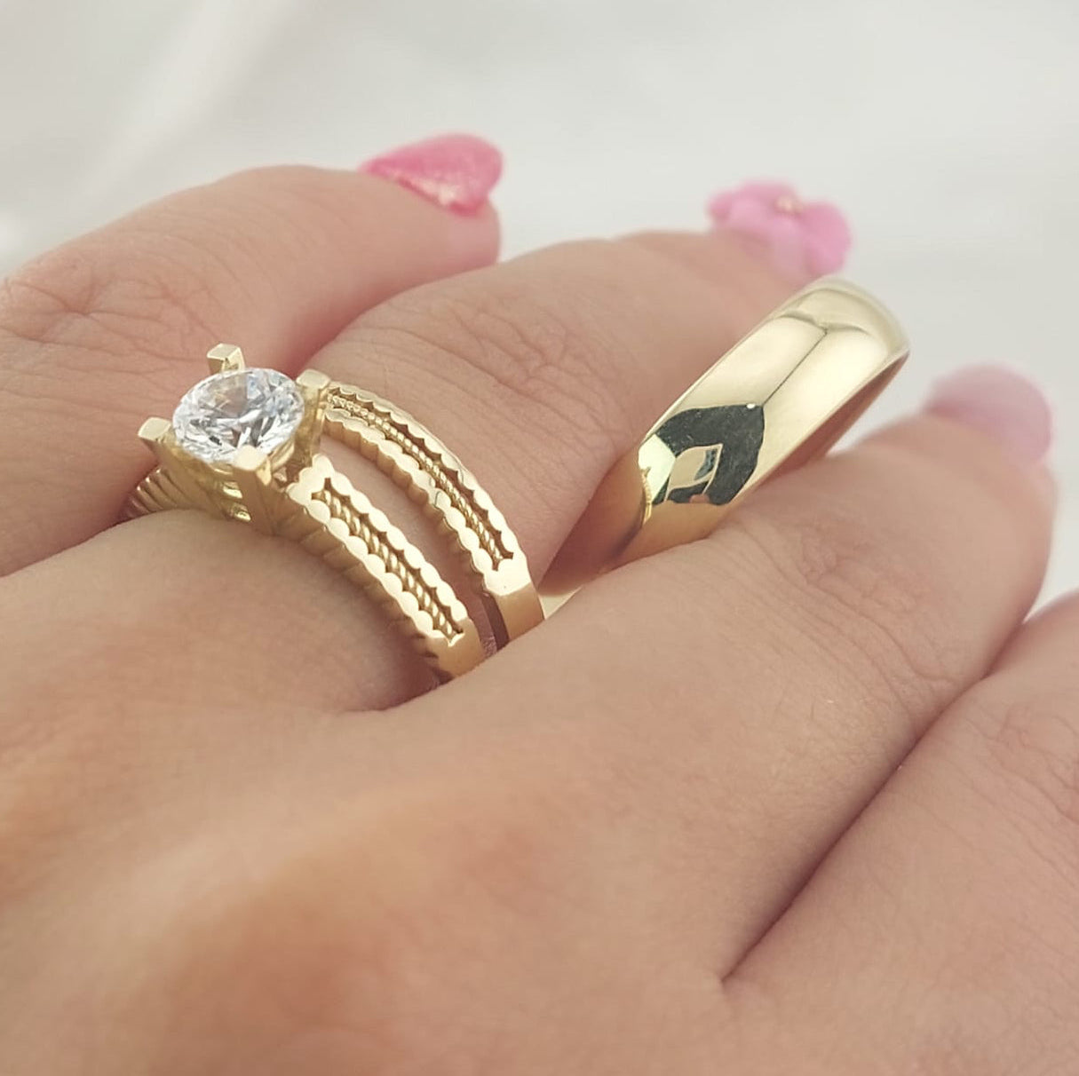 Anillos Trío Matrimonio Oro 10k 5.7g 26995