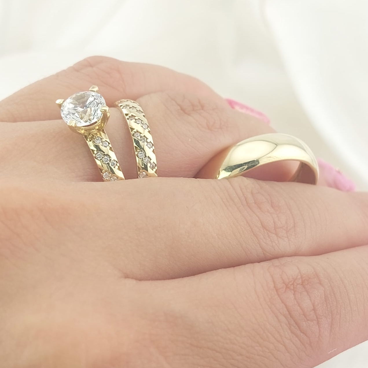 Anillos Trío Matrimonio Oro 10k 5.3g 26993