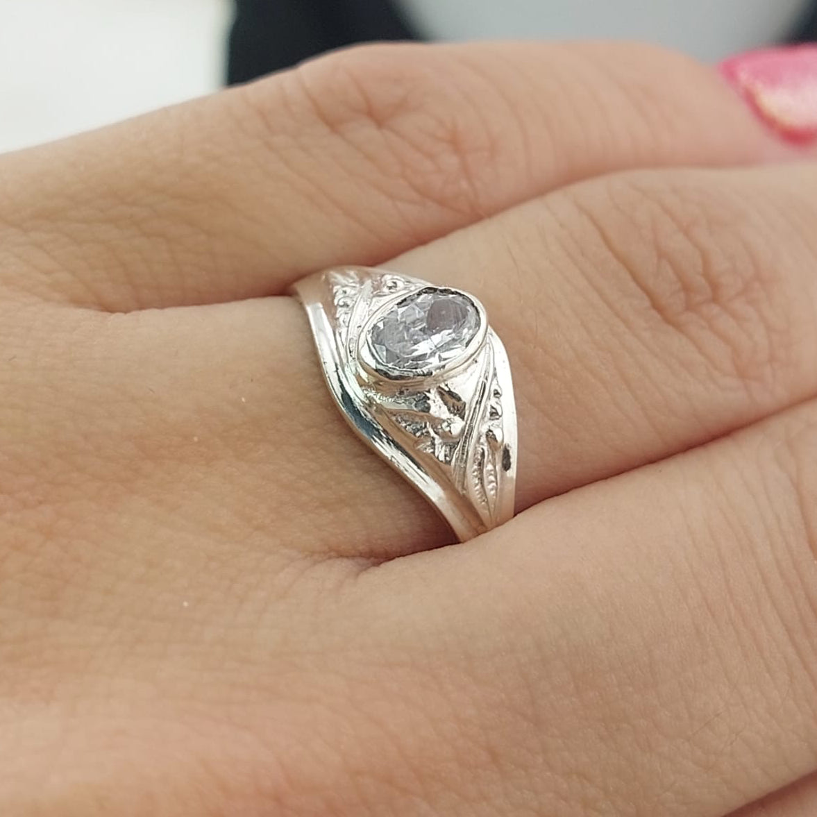 Anillo Graduación Liso Plata 925 25157