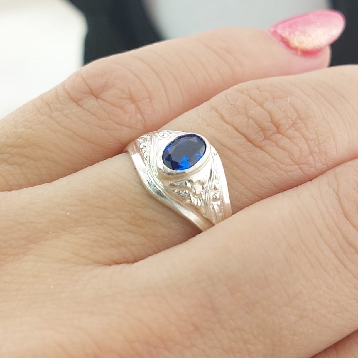 Anillo Graduación Liso Plata 925 25155