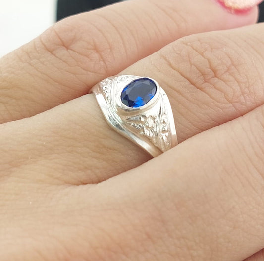 Anillo Graduación Liso Plata 925 25155