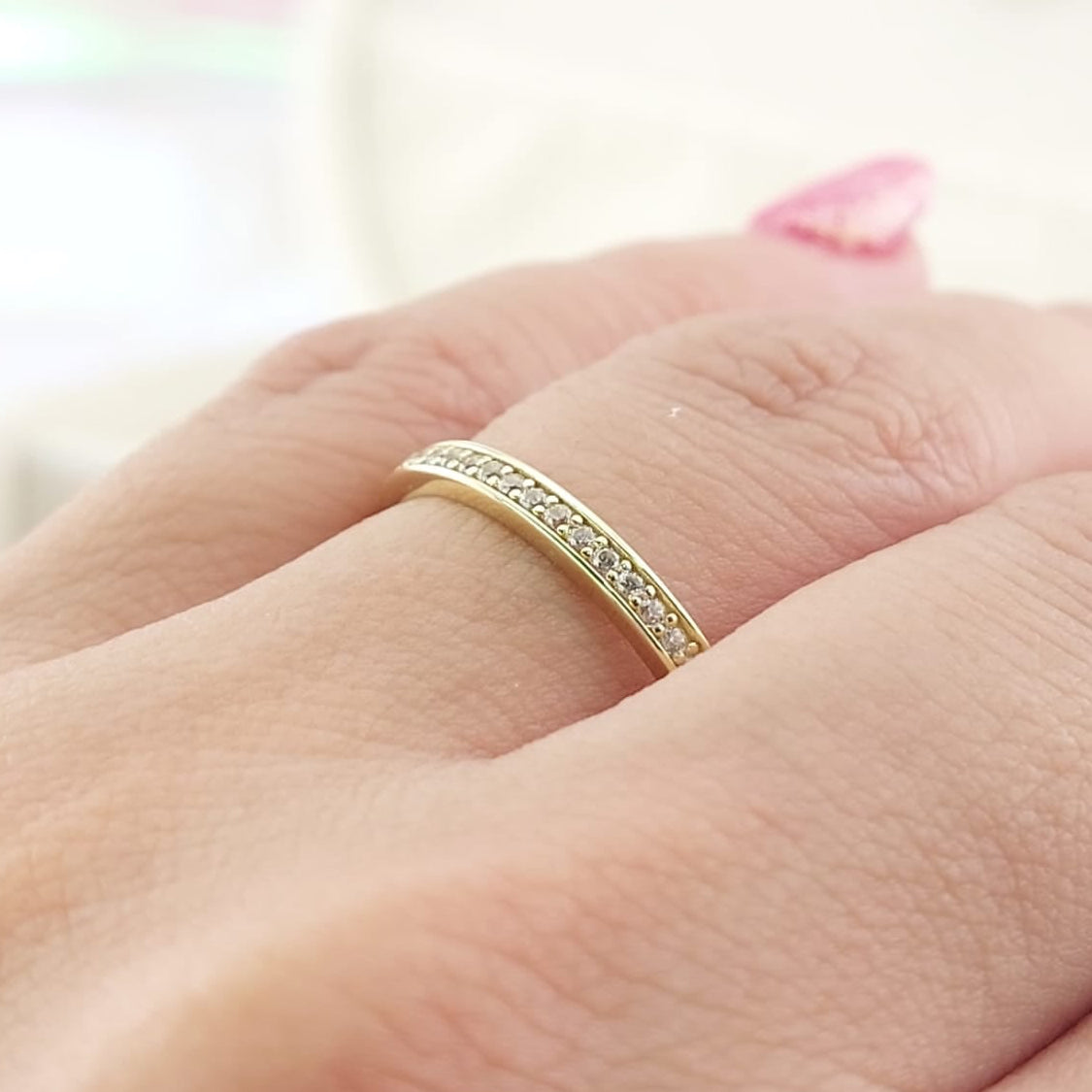 Anillo Cintillo Dama Oro 10k 25754
