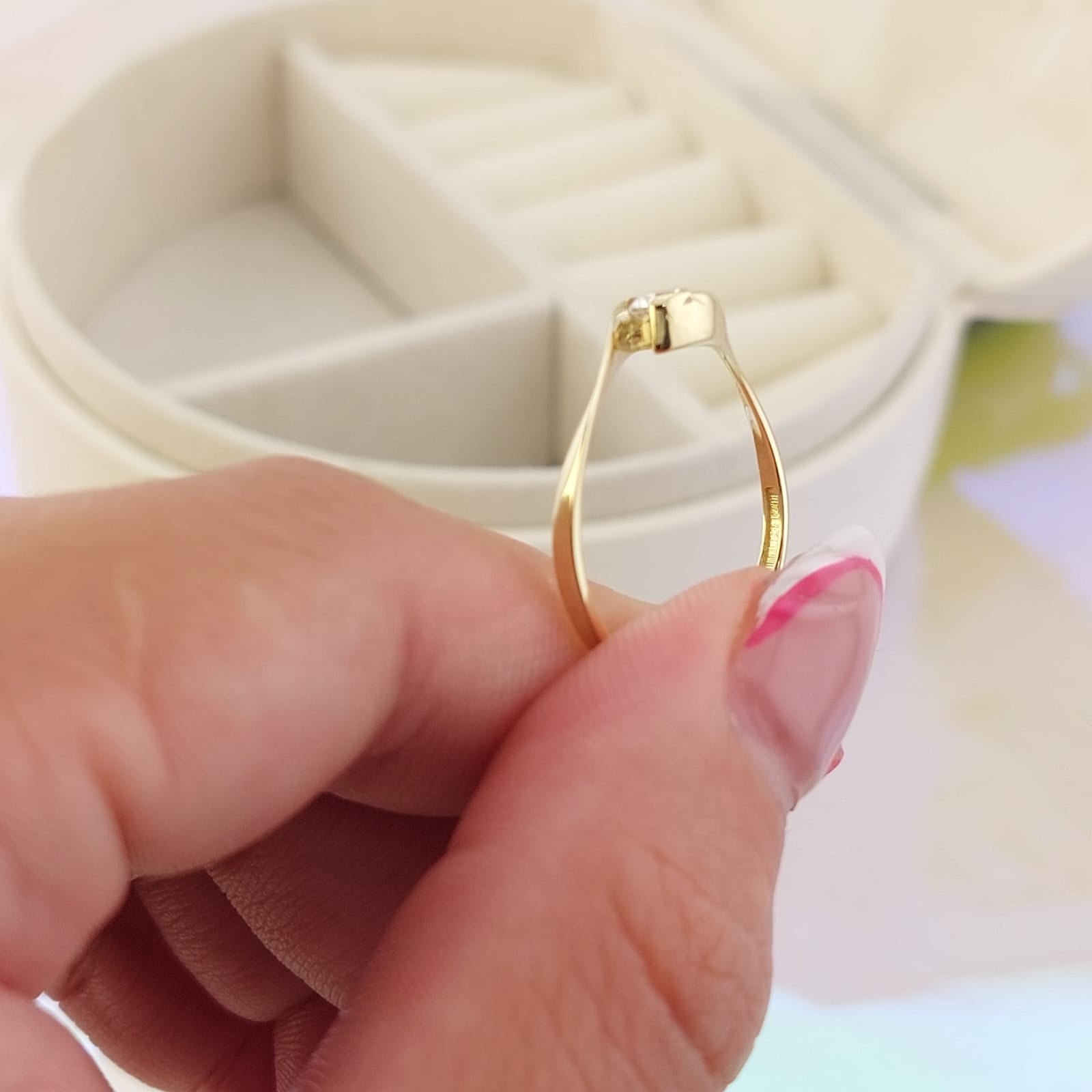 Anillo Compromiso Oro 10k CZ 4mm 27032