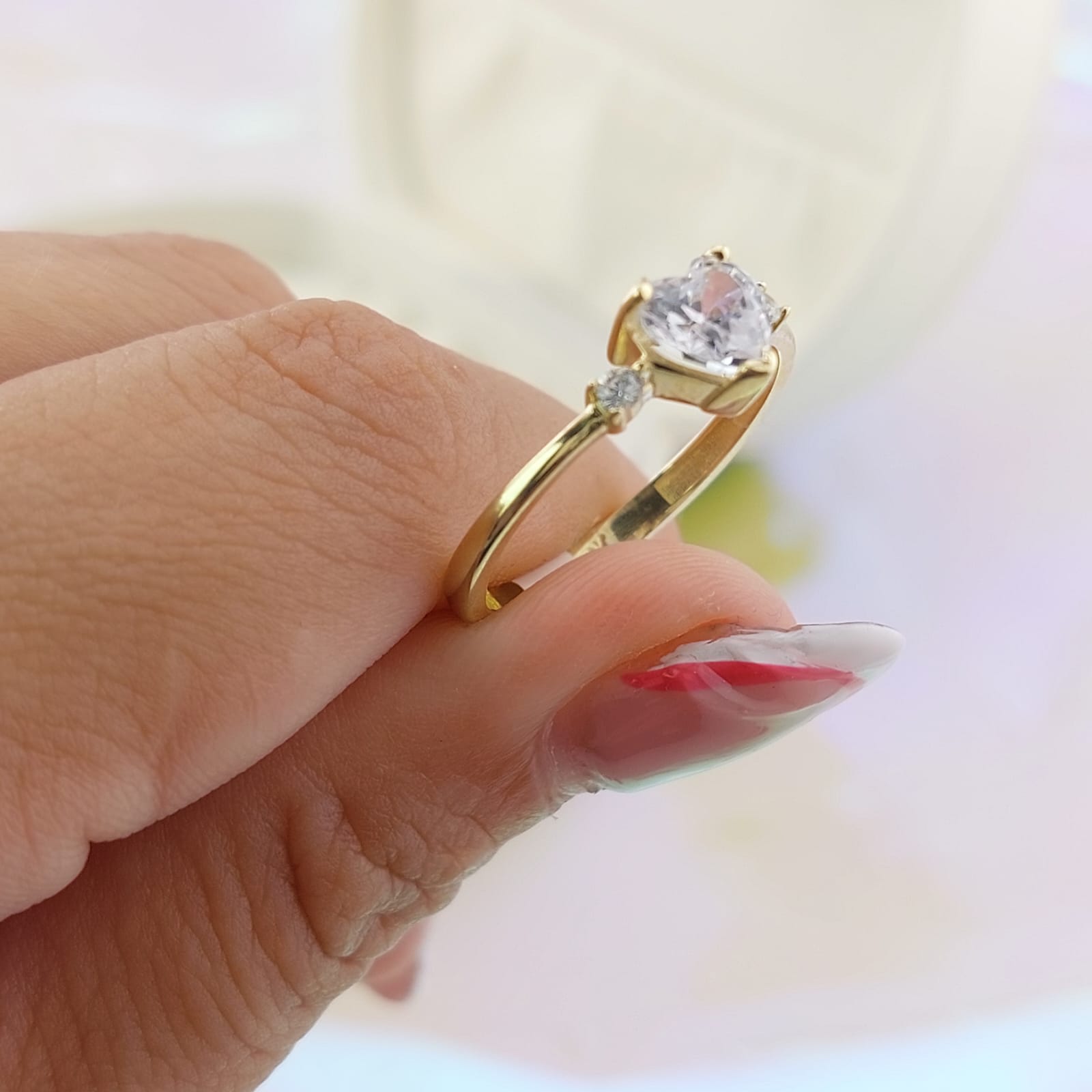Anillo Promesa Oro 10k CZ 6mm 27033