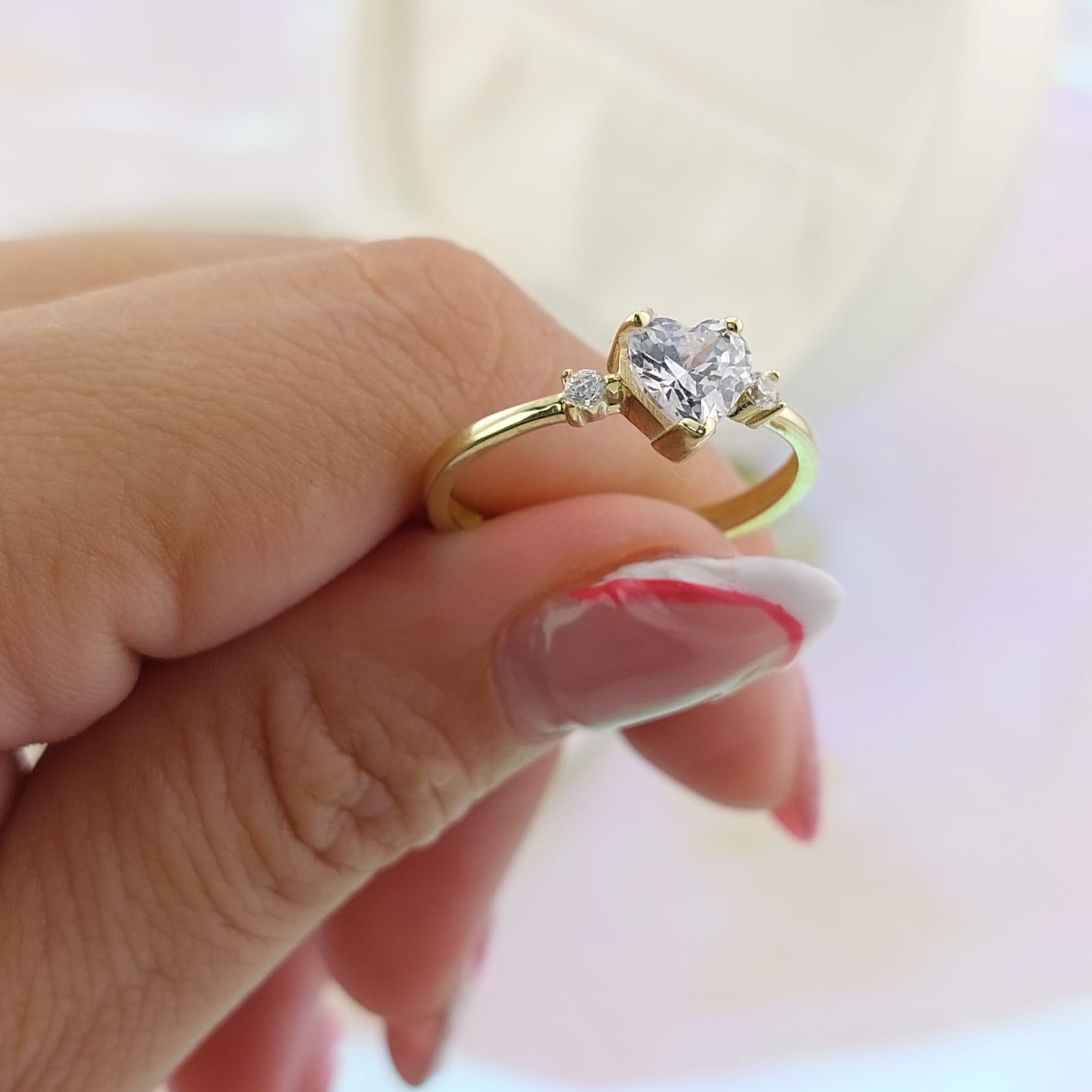 Anillo Promesa Oro 10k CZ 6mm 27033
