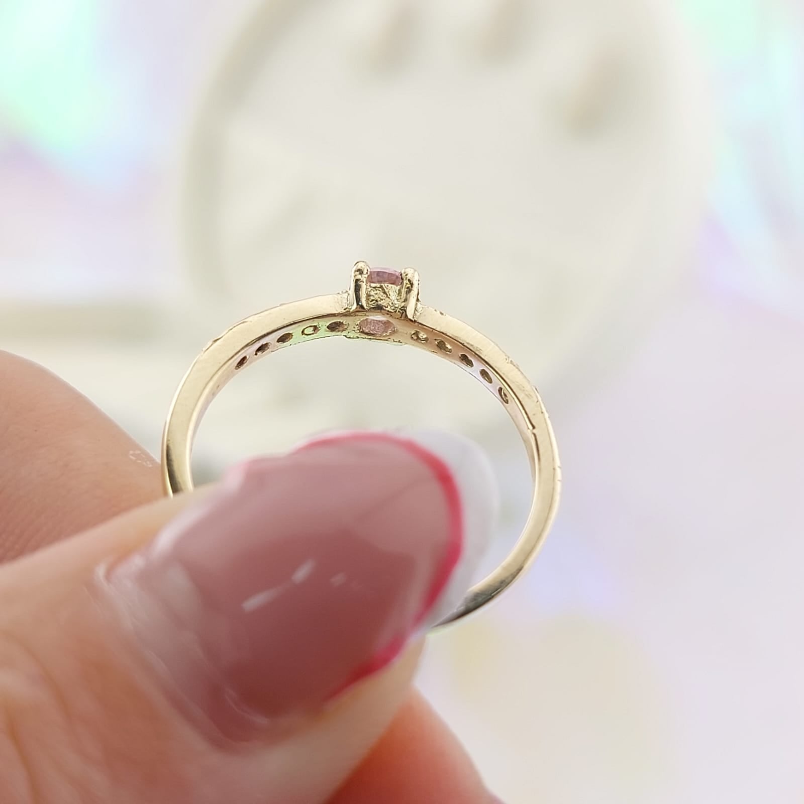Anillo Promesa Dama CZ 4mm Oro 10k 1.7g CR 27067