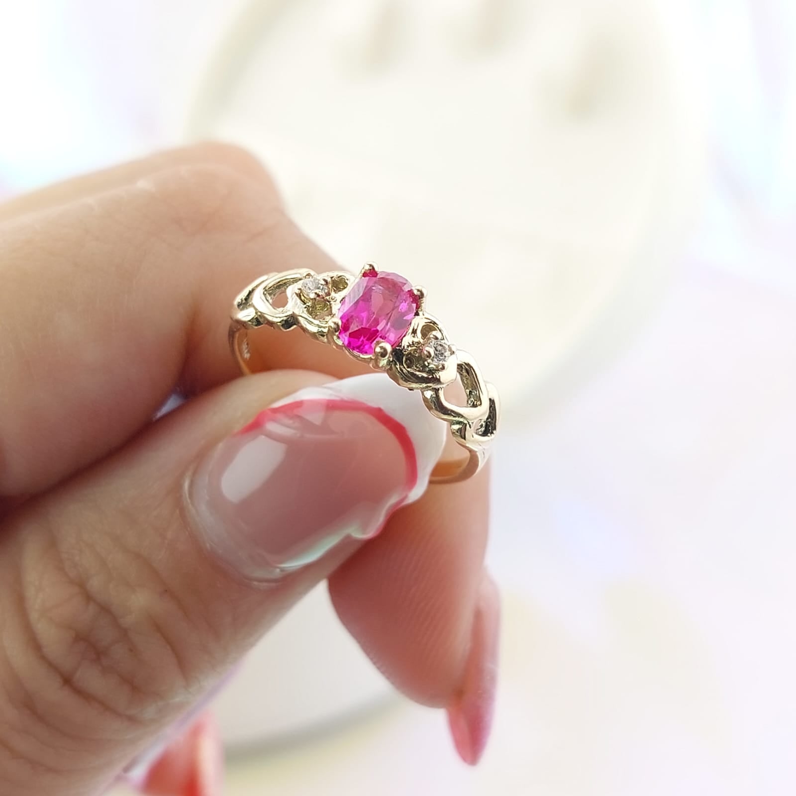 Anillo Dama Promesa CZ Oro 10k 1.8g CR 27072