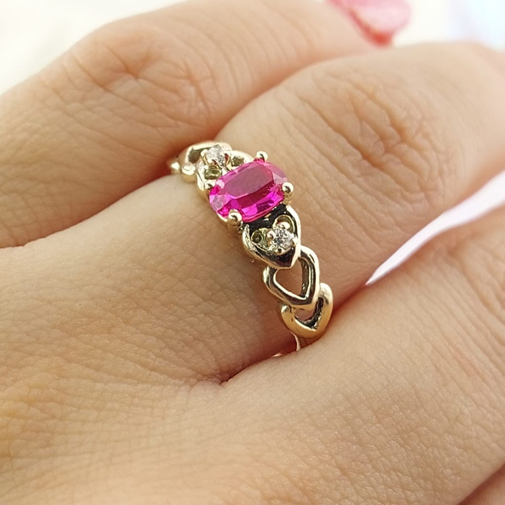 Anillo Dama Promesa CZ Oro 10k 1.8g CR 27072