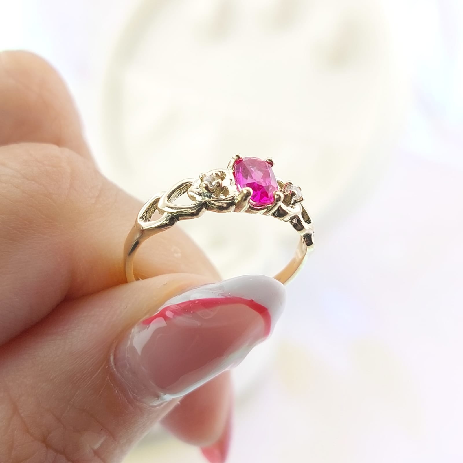 Anillo Dama Promesa CZ Oro 10k 1.8g CR 27072