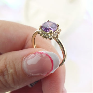 Anillo Dama CZ 7mm Oro 10k 2.7g CR 27073