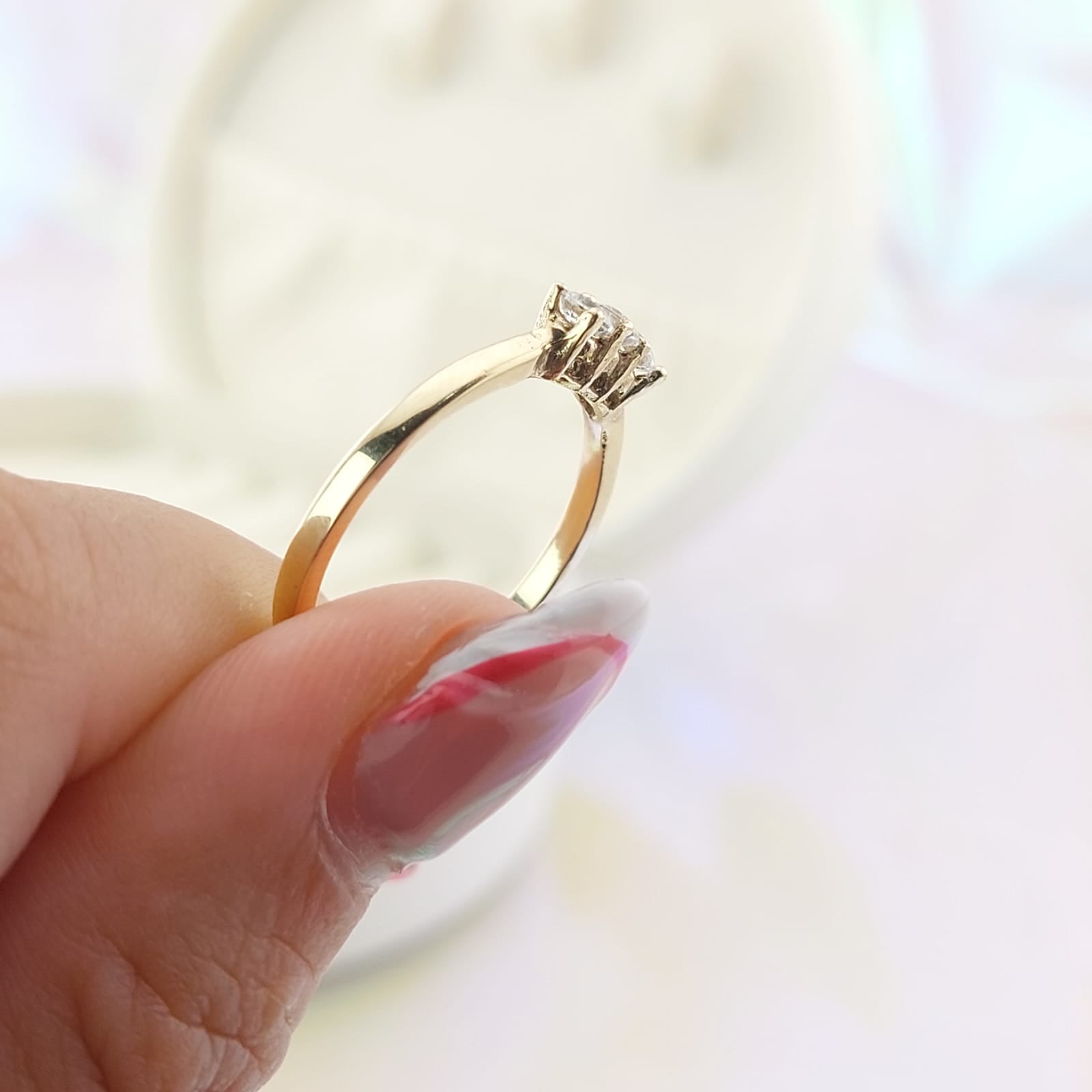 Anillo Dama Promesa CZ Oro 10k 1.8g CR 27070