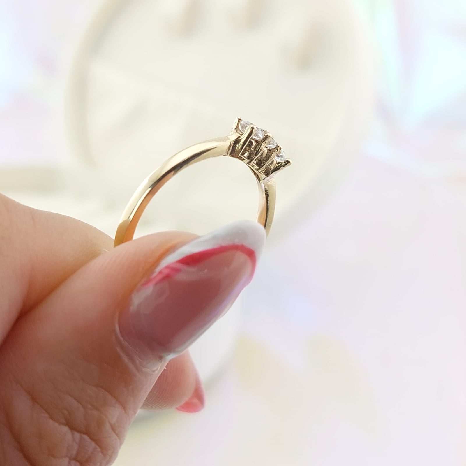 Anillo Dama Promesa CZ Oro 10k 1.8g CR 27070
