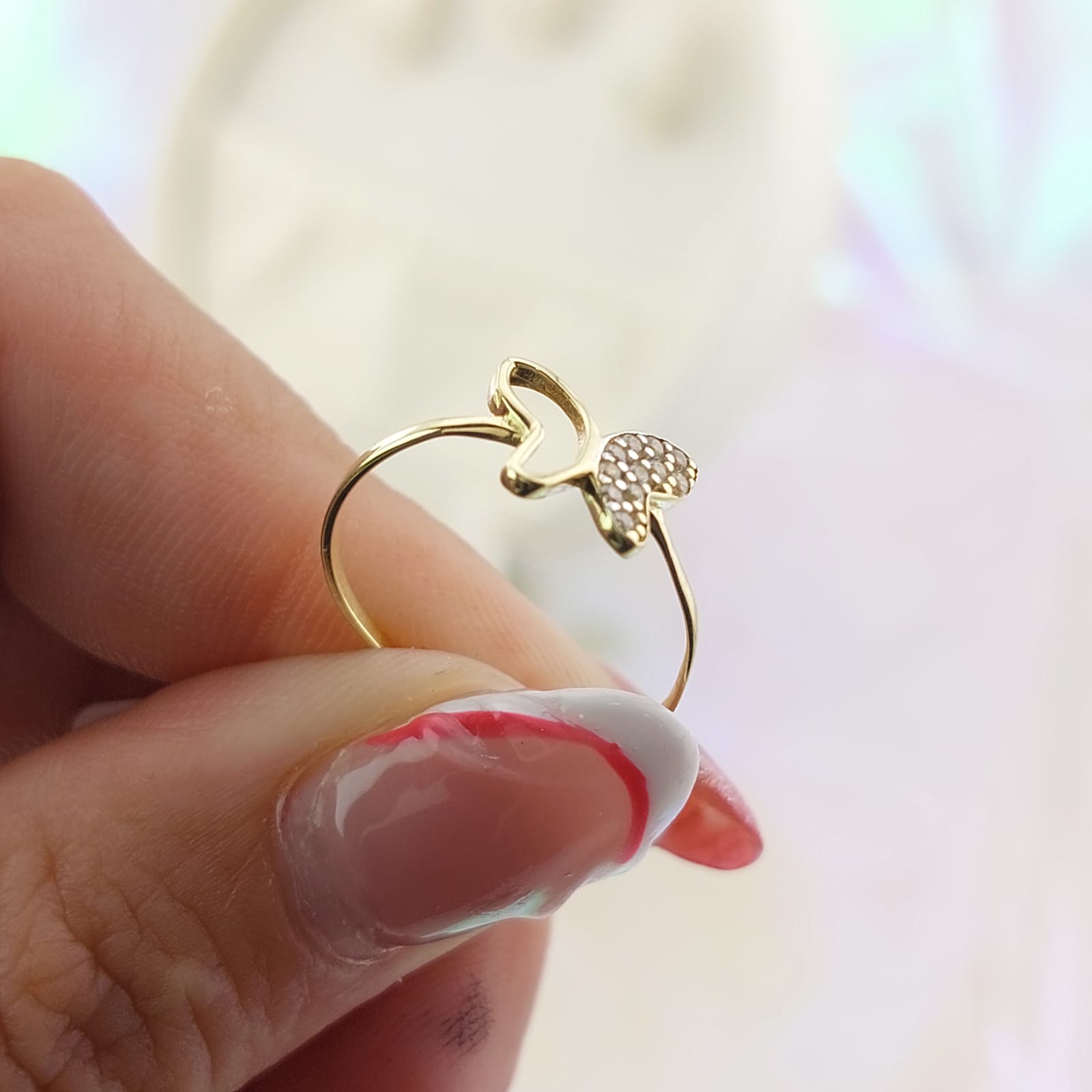 Anillo Dama Mariposa Oro 10k 27056