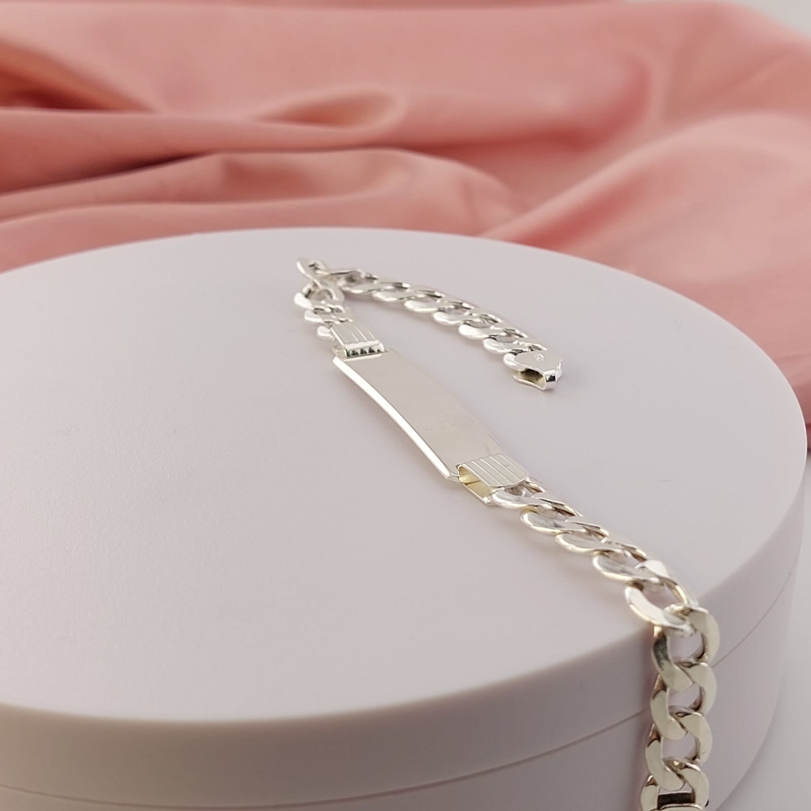Pulsera Placa 21cm/8mm Plata 925 24352