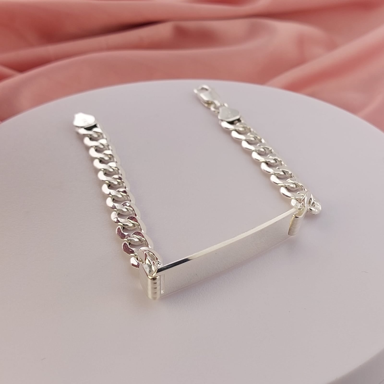 Pulsera Placa 21cm/8mm Plata 925 24352