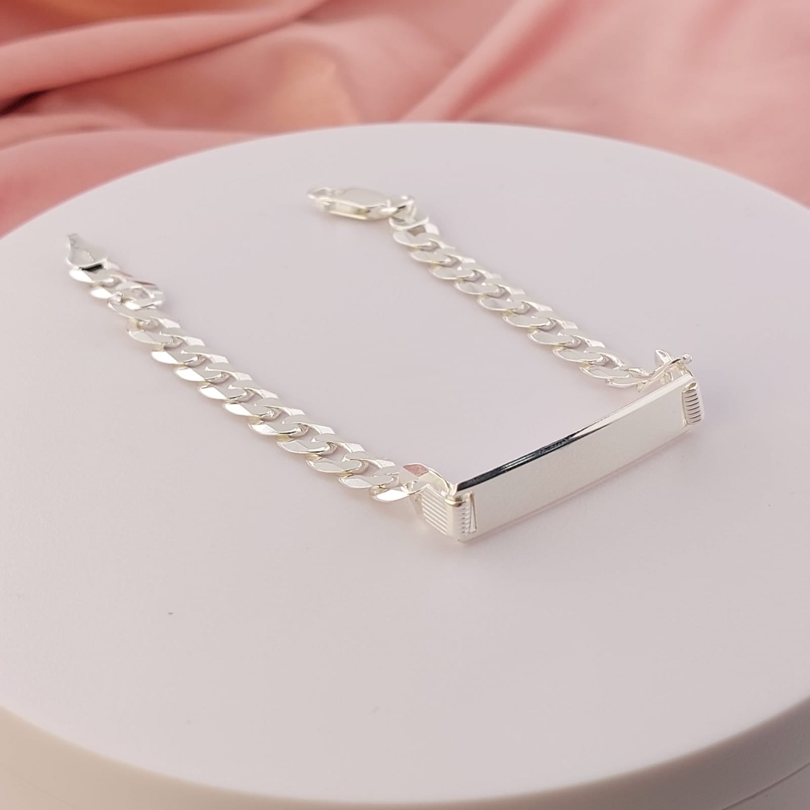 Pulsera Placa 21cm/7mm Plata 925 27194