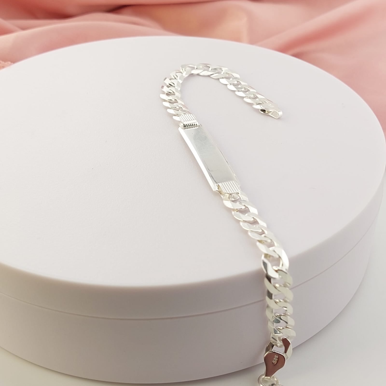 Pulsera Placa 21cm/7mm Plata 925 27194