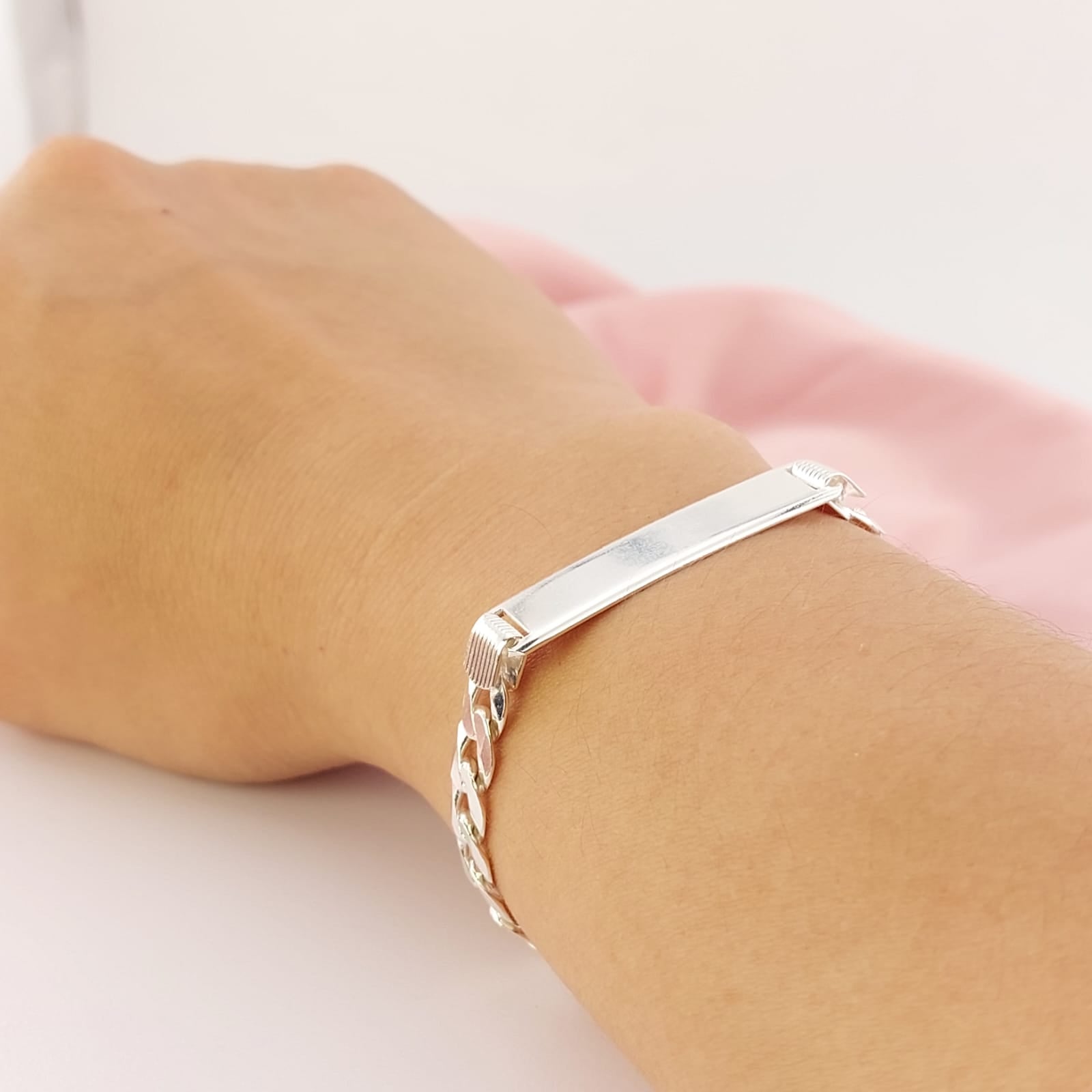 Pulsera Placa 21cm/7mm Plata 925 27194