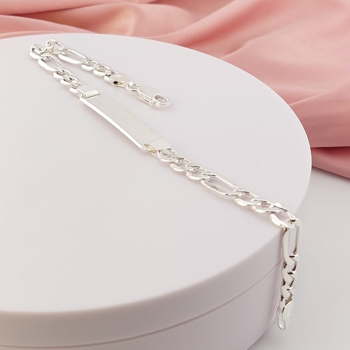 Pulsera Placa 21cm/7mm Plata 925 24356