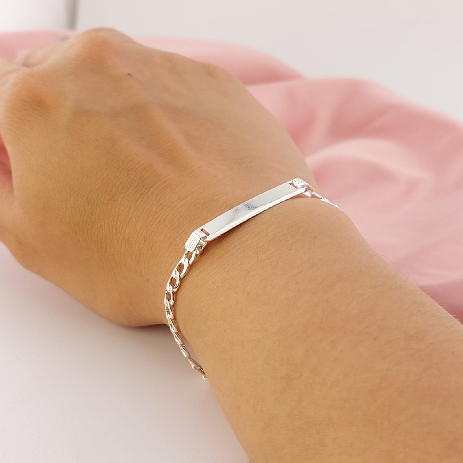 Pulsera Placa 16cm/4mm Plata 925 27200