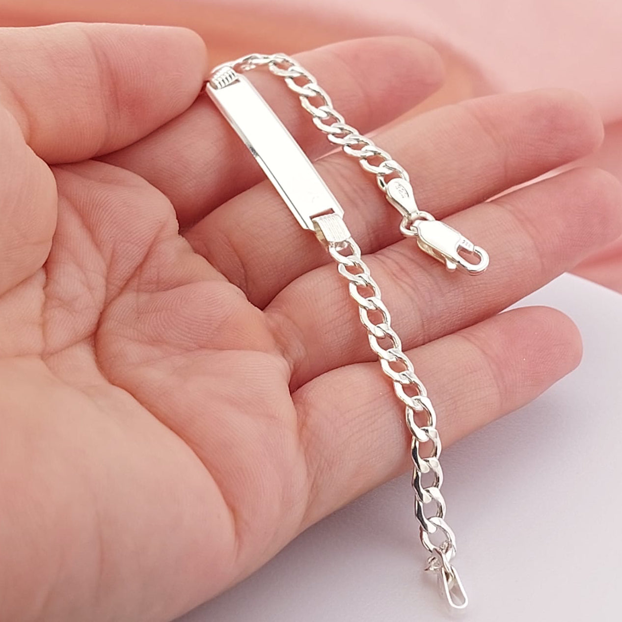 Pulsera Placa 16cm/4mm Plata 925 27200
