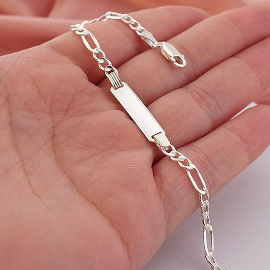 Pulsera Placa 16cm Plata 925 27198