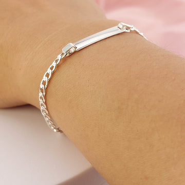 Pulsera Placa 15cm/3mm Plata 925 27201
