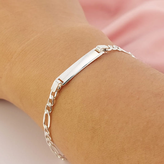 Pulsera Placa 16cm Plata 925 27198