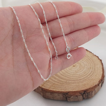 Cadena Singapur 45cm/1mm Plata 925 27203
