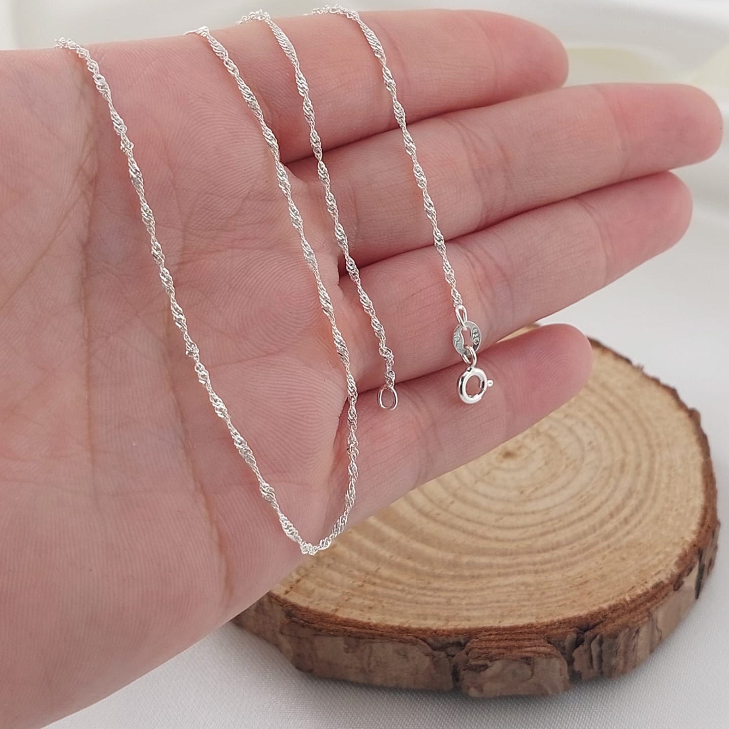 Cadena Singapur 45cm/1mm Plata 925 27203