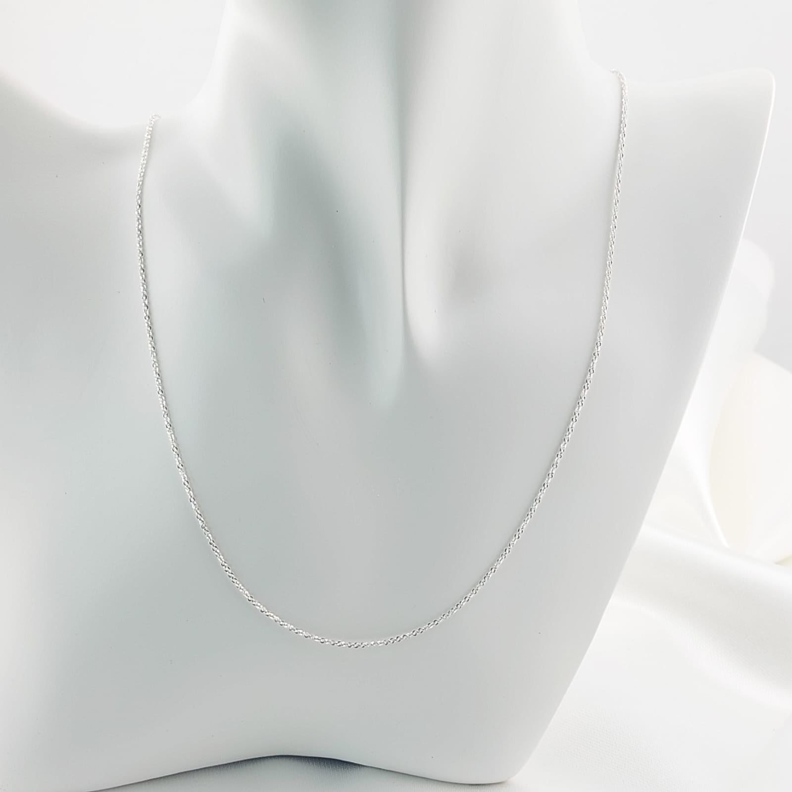 Cadena Trenzada Diamantada 45CM Plata 925 27219