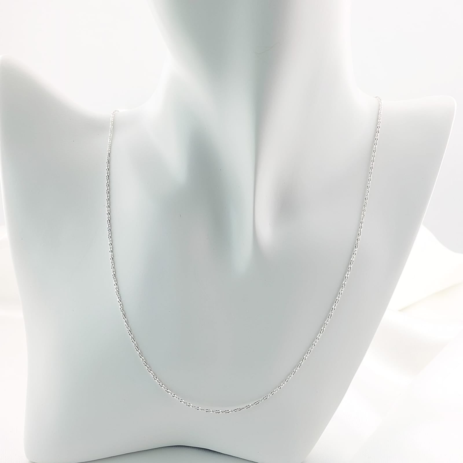 Cadena Trenzada Diamantada 50CM Plata 925 27220