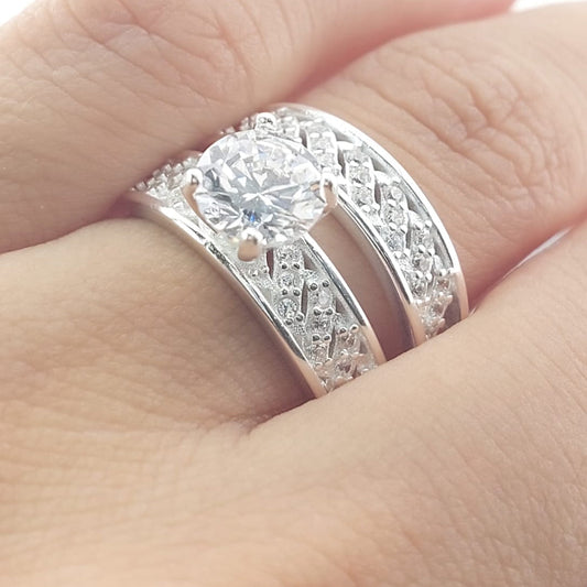 Anillos Dúo Compromiso Plata 925 27251