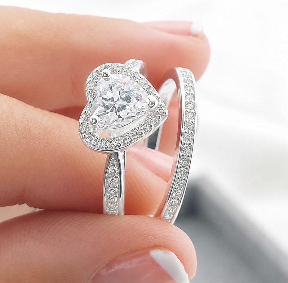 Anillos Dúo Compromiso Plata 925 27252