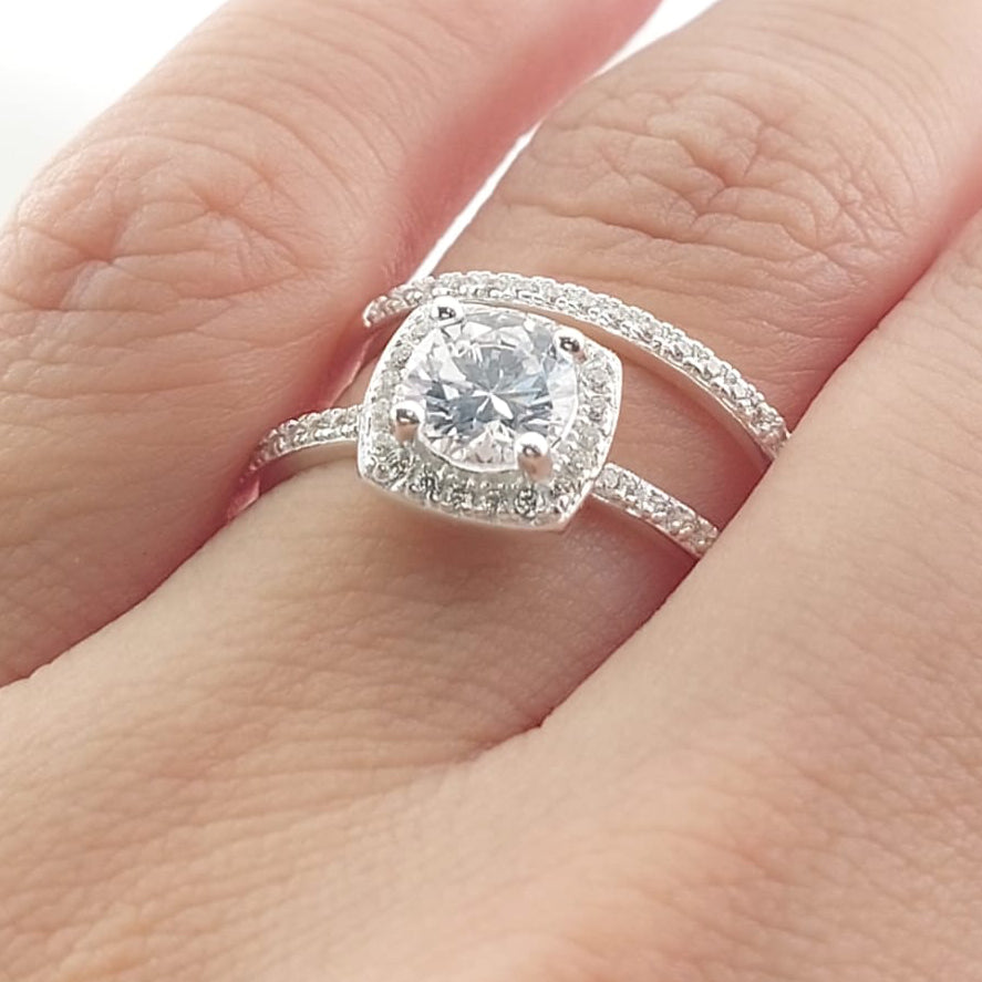 Anillos Dúo Compromiso Plata 925 27257
