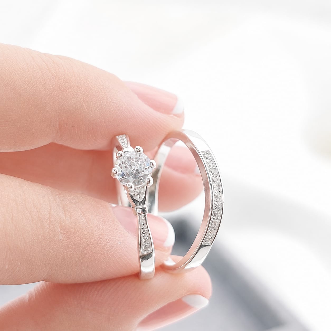 Anillos Dúo Compromiso Plata 925 27258